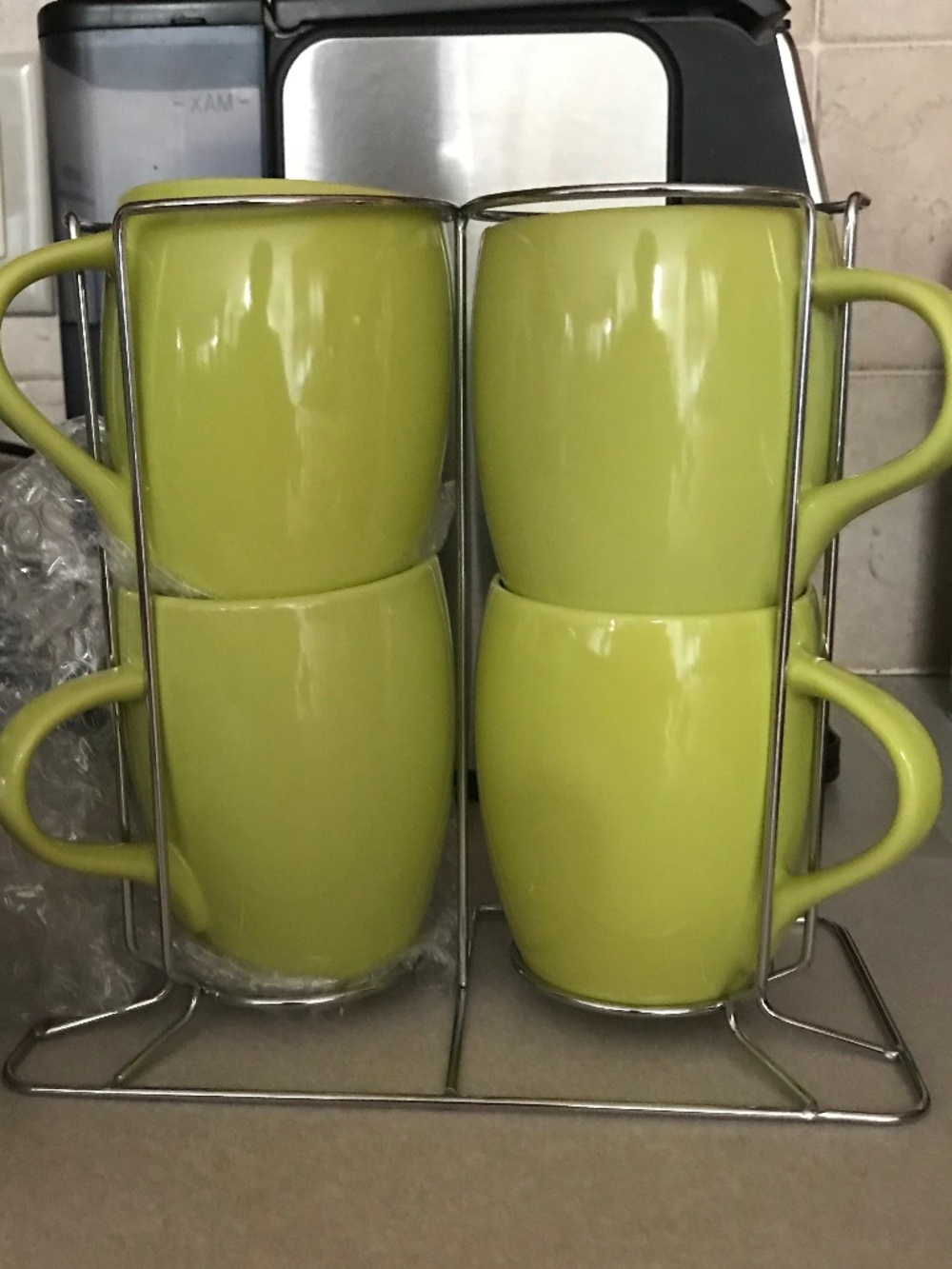 Dansk New Mugs Green Apple set of 4